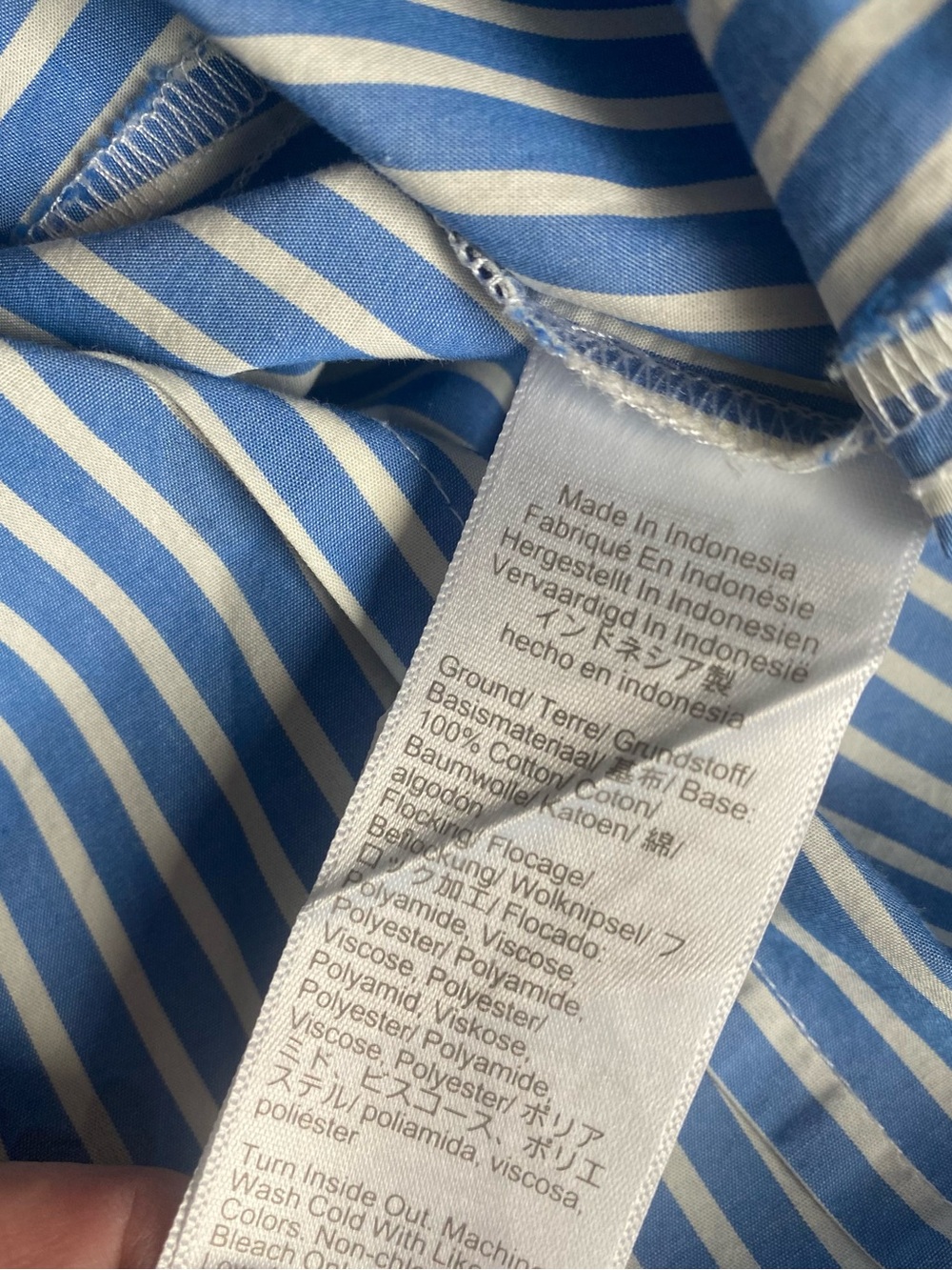J. Crew Ruffle-Neck Long Sleeve Button Down Top with Stripes & Hearts Size L - Picture 8 of 9